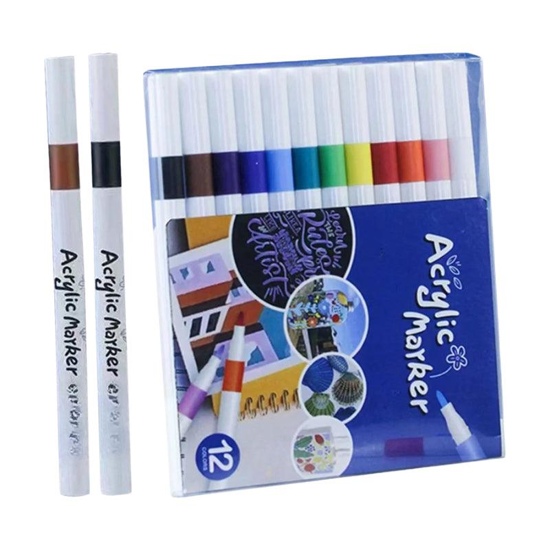 12 Pieces DIY Acrylic Ink Marker Pen - Artistry Rack