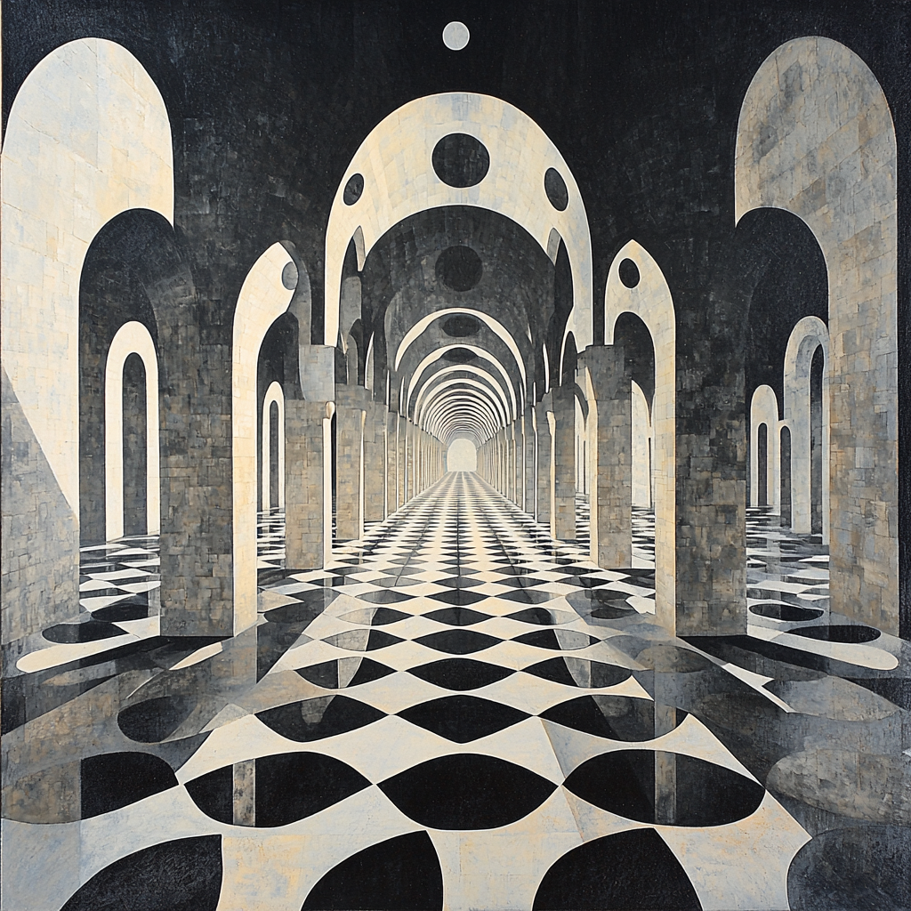 M.C. Escher Inspired Patterns Of Reflection Paint By Color