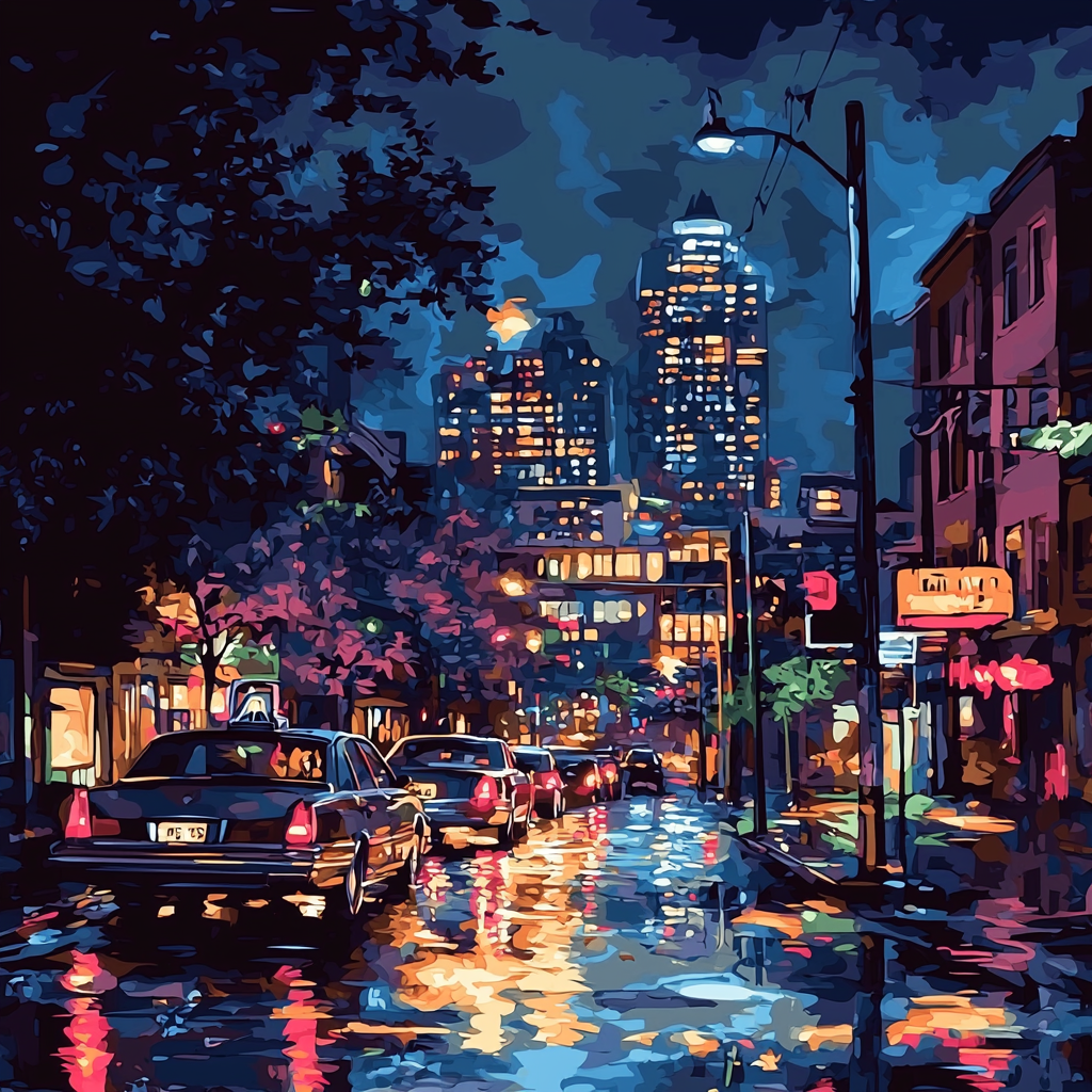 Edward Hopper Inspired Metropolitan Noir Painting Number Kit
