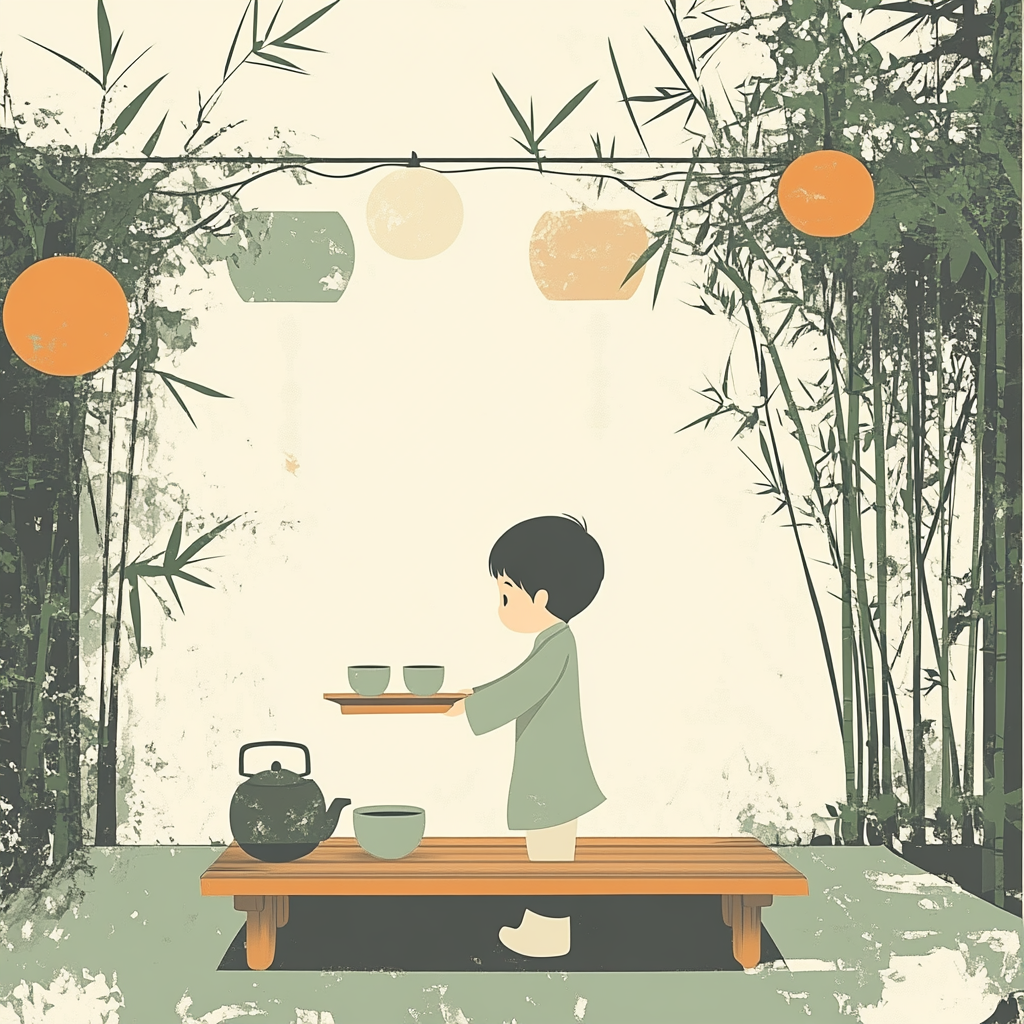 Mulan Tea Practice paint by numbers