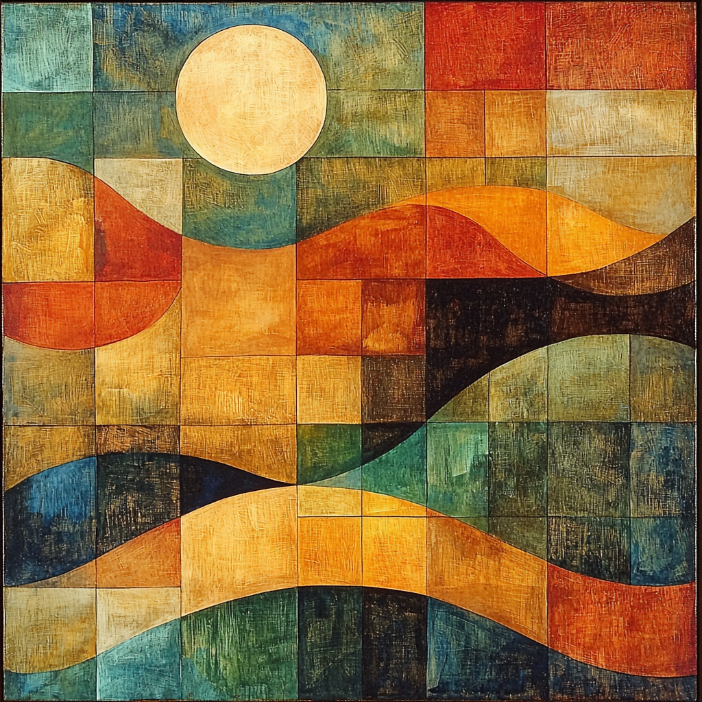 Paul Klee Inspired Geometric Dance Painting Number Kit