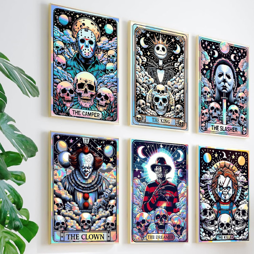 6 Pack Halloween Horror Movie Paint by Numbers Kit