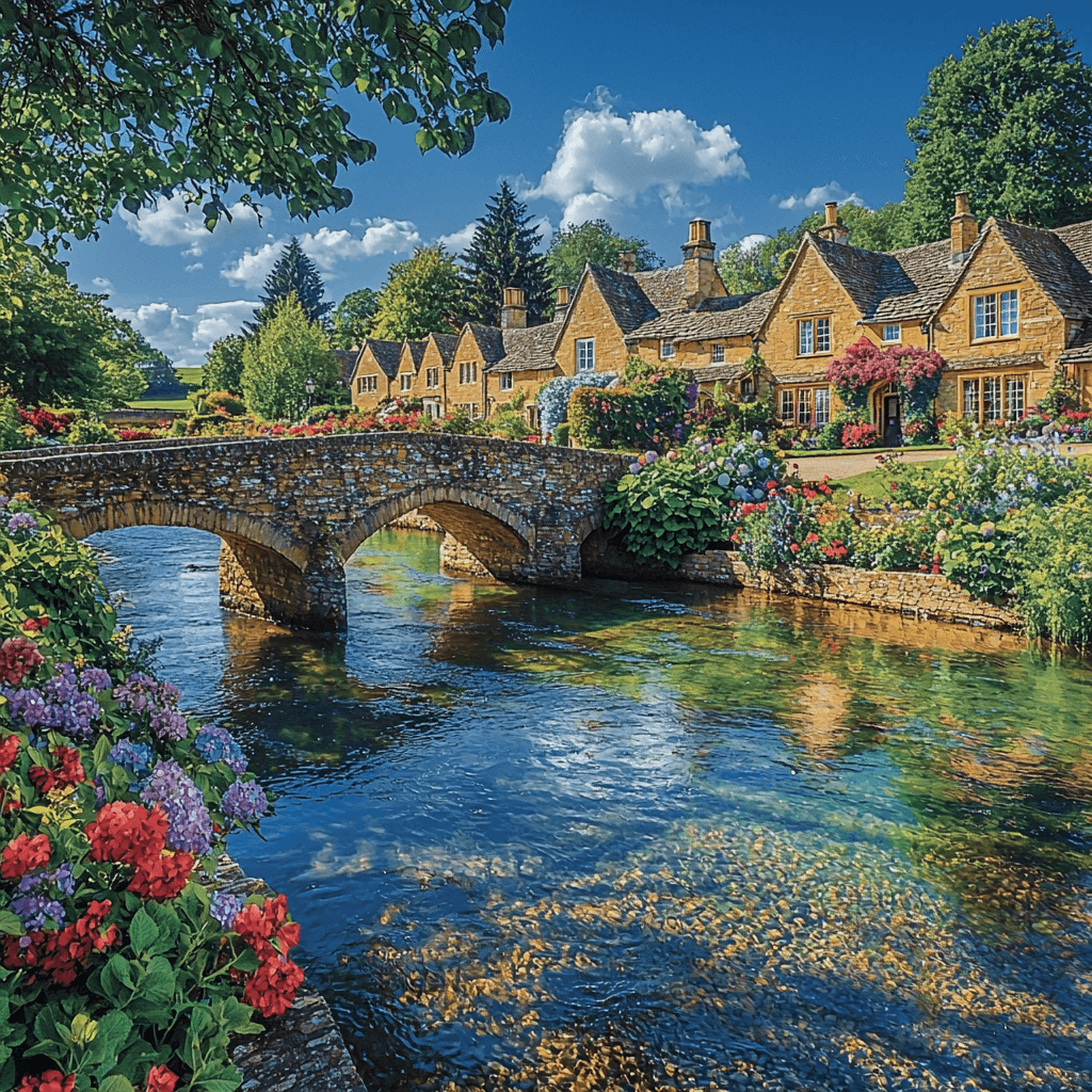 Bourton-on-the-Water - England Paint By Numbers