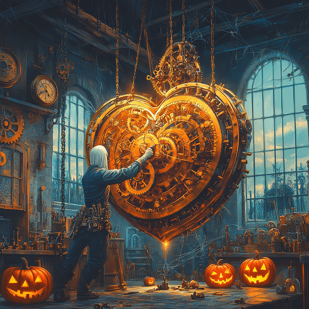Haunted Clockmaker Midnight Numbered painting kits