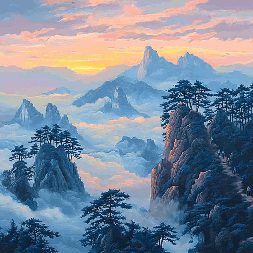 Huangshan Mountains Paint By Number