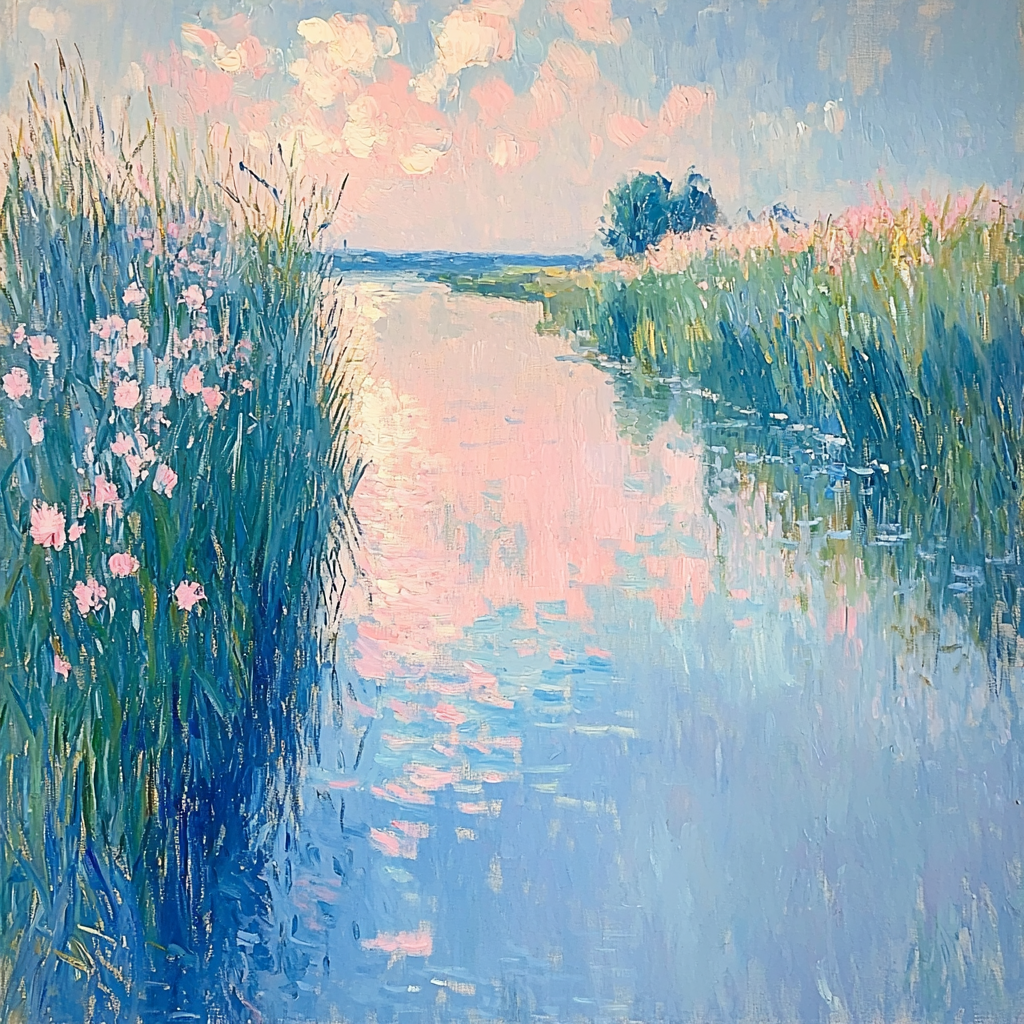 Berthe Morisot Inspired Serene Pastel Reflections Paint By Numbers Art