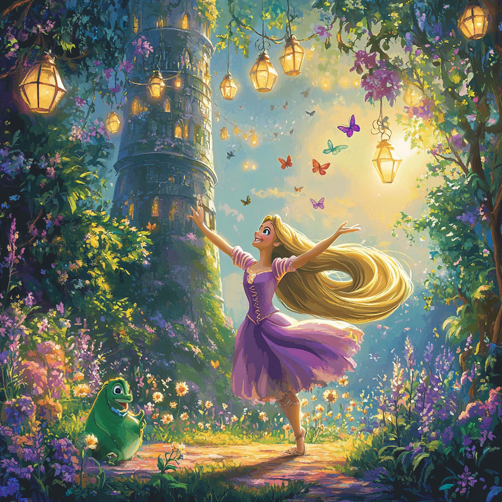 Rapunzels Tower Garden Celebration Paint by numbers kits