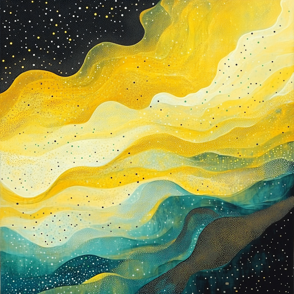 Yayoi Kusama Inspired Nebula Of Polka Dots painting number kit