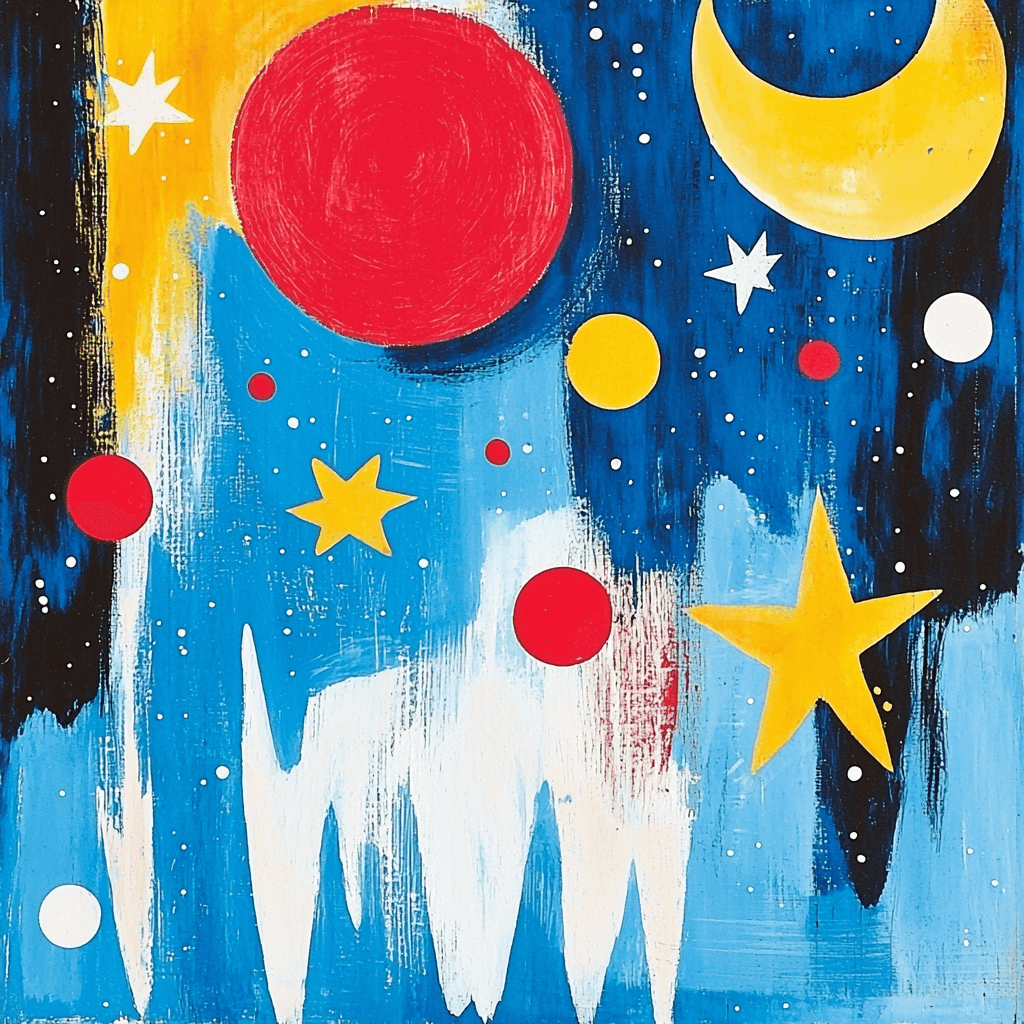 Joan Miró Inspired Mystic Space Odyssey Paint By Numbers Art