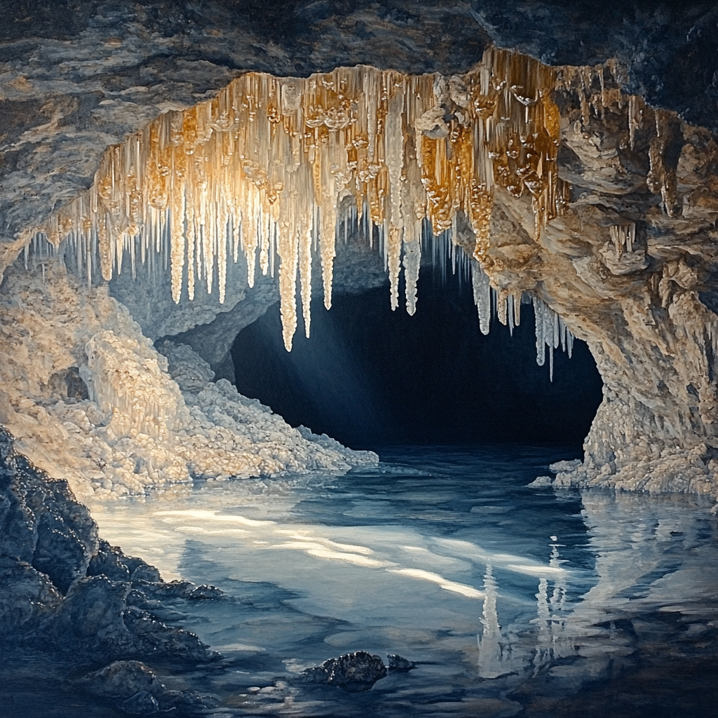 Caravaggio Inspired Crystalline Cave paint by color