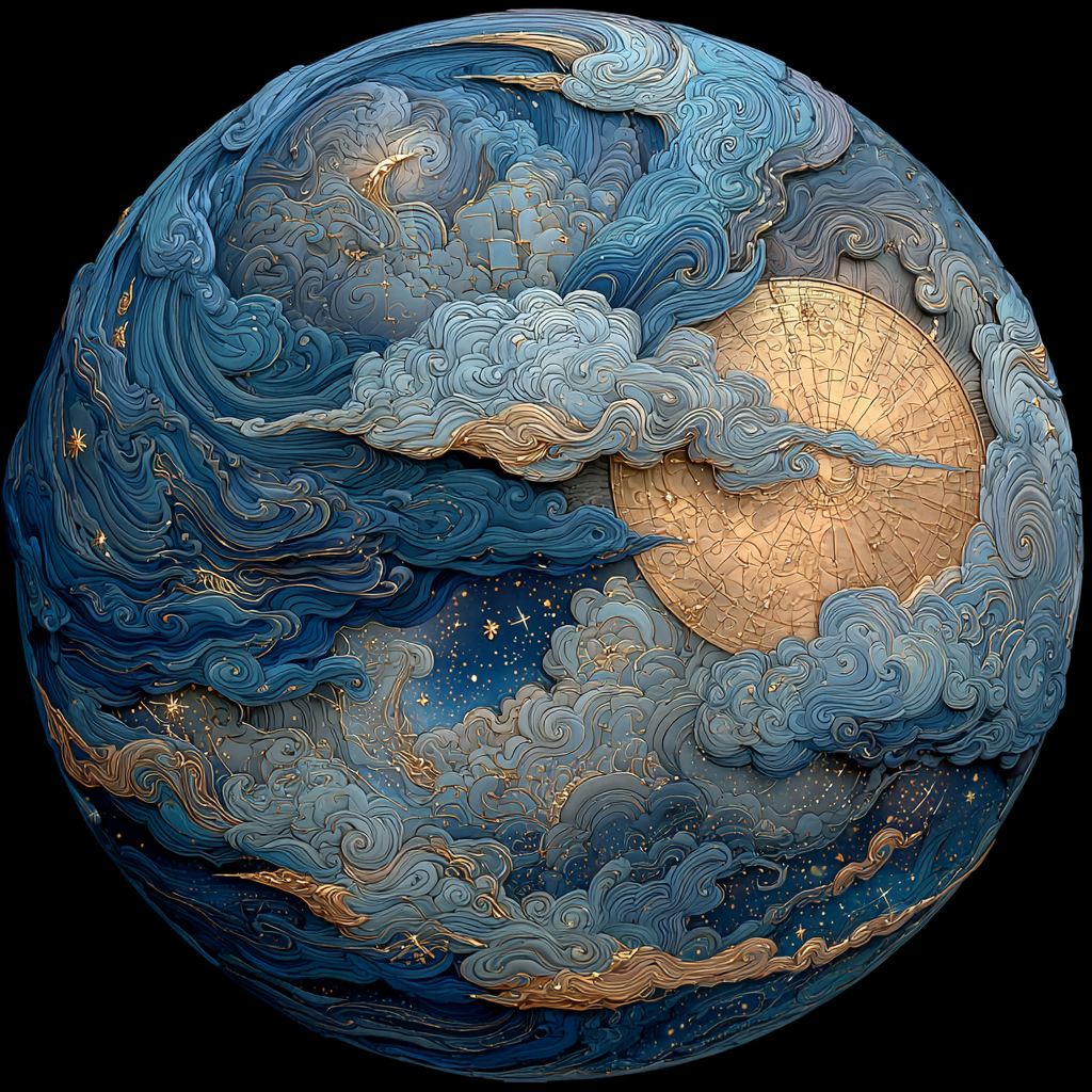 Michelangelo Inspired Celestial Sphere Paint by numbers kits