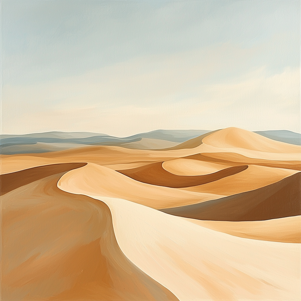 O'Keeffe Inspired Enigmatic Desert Dunes DIY Paint By Numbers