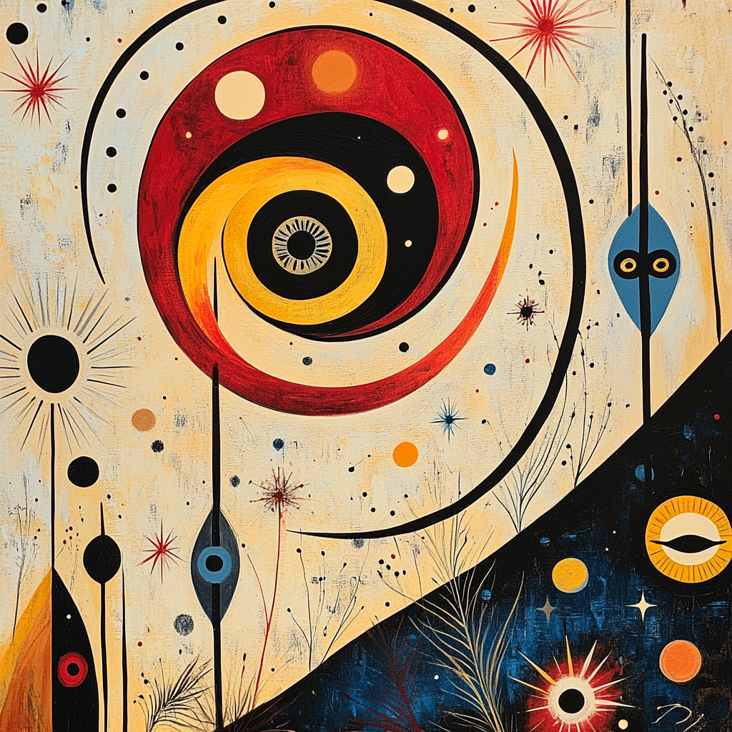 Joan Miró Inspired Cosmic Garden Painting by numbers kit
