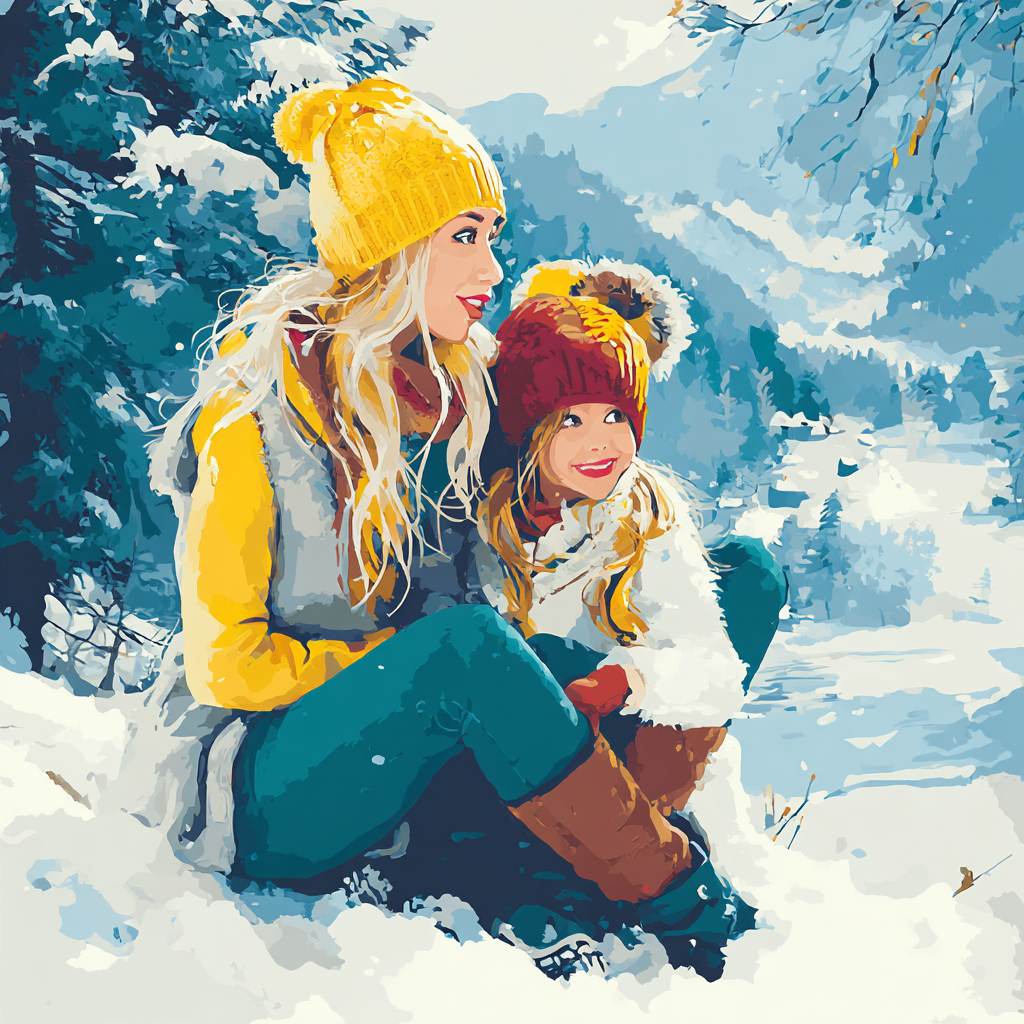 Winter Playtime Paint By Numbers