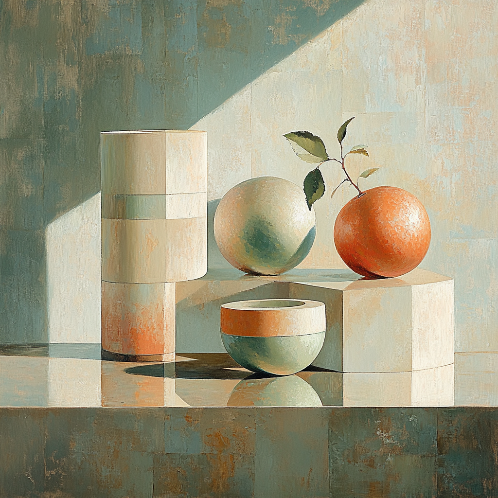 Paul Cézanne Inspired Still Life Of Abstract Fruit Planes Paint by numbers kits