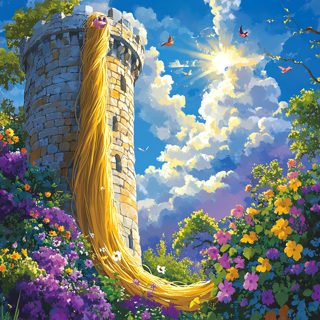 Rapunzel’s Tower Dreaming paint by color