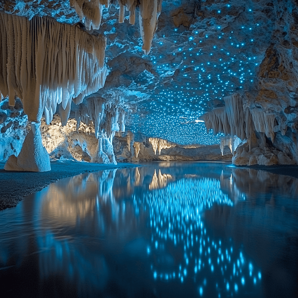 Glowworm Caves - New Zealand Paint By Numbers