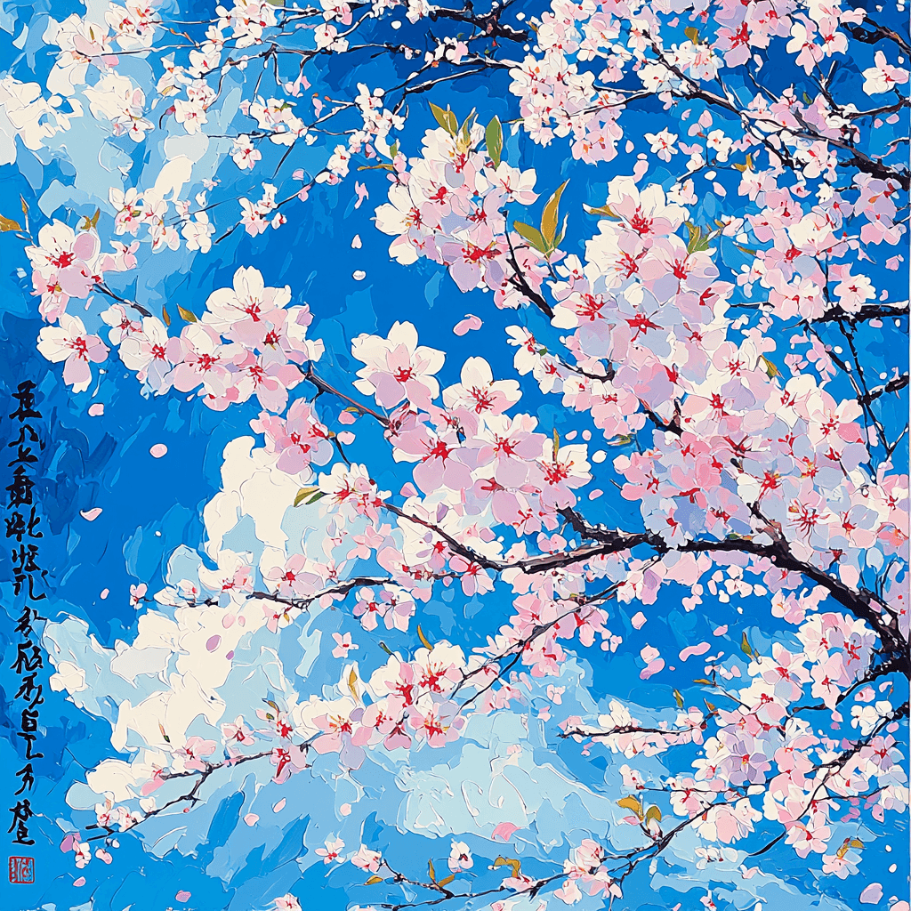 Katsushika Hokusai Inspired Blossoms In The Wind DIY Paint By Numbers