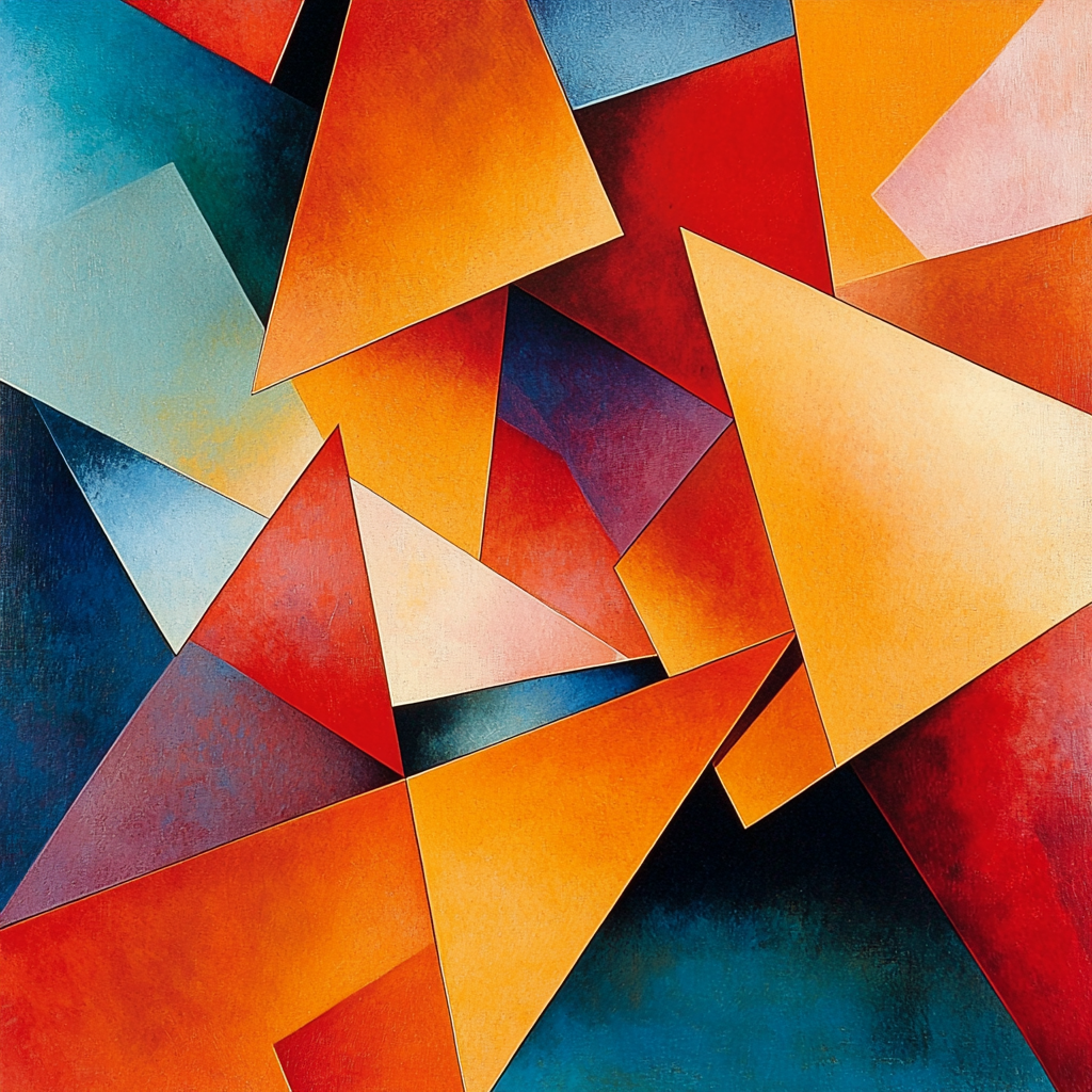 Kazimir Malevich Inspired Dynamic Fields Number Painting