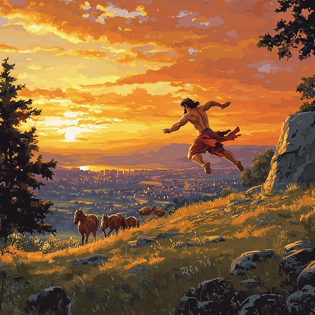 Hercules Training At Dawn paint by numbers