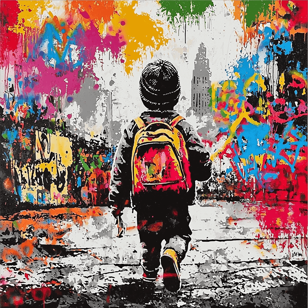 Banksy Inspired Urban Graffiti Dreams Paint By Numbers