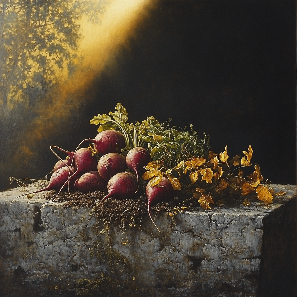 Caravaggio Inspired Nocturnal Harvest paint by color