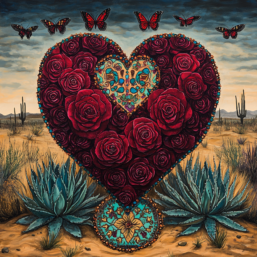 Frida Kahlo Inspired Heart Of The Desert Paint by numbers art