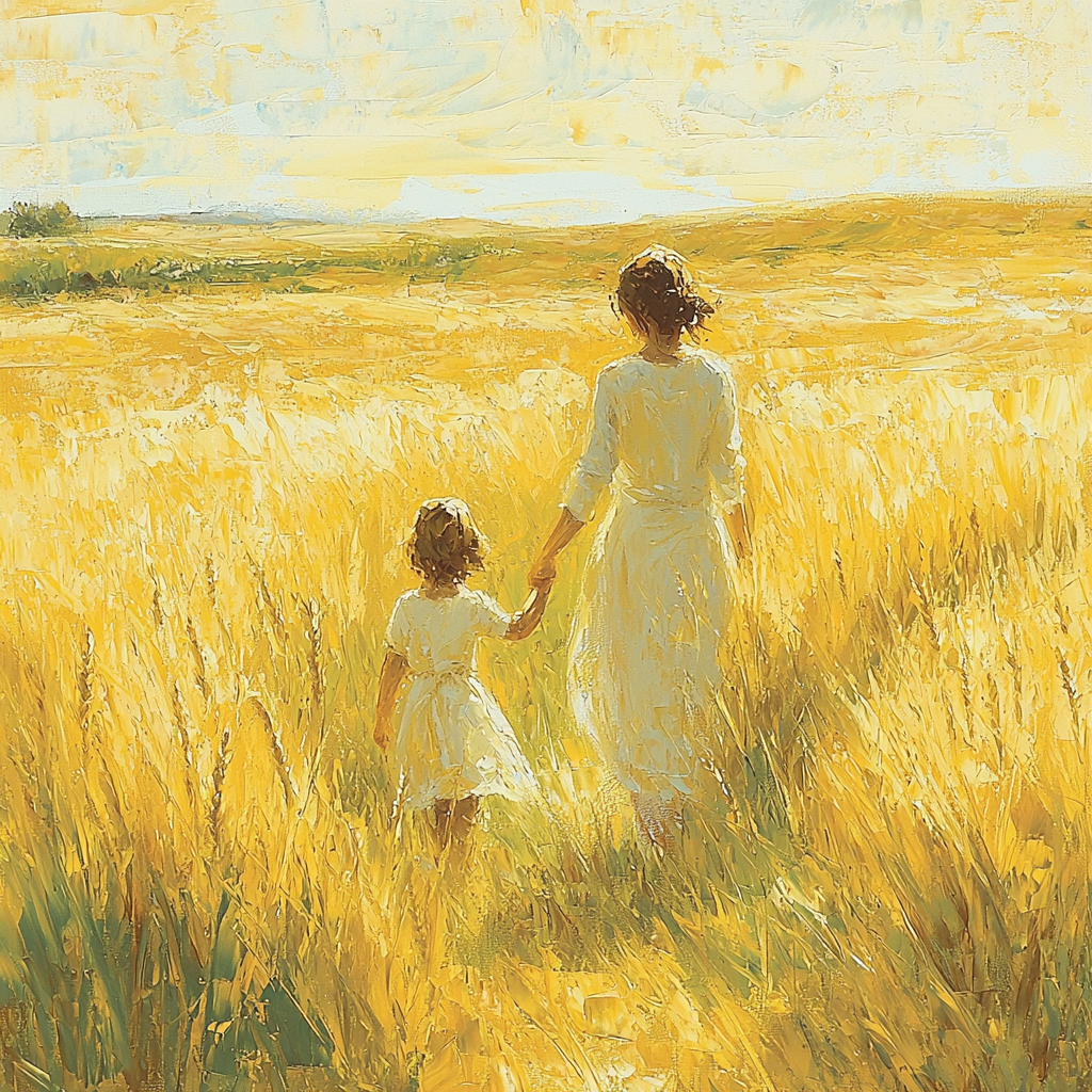 A Stroll Through The Fields Number Painting