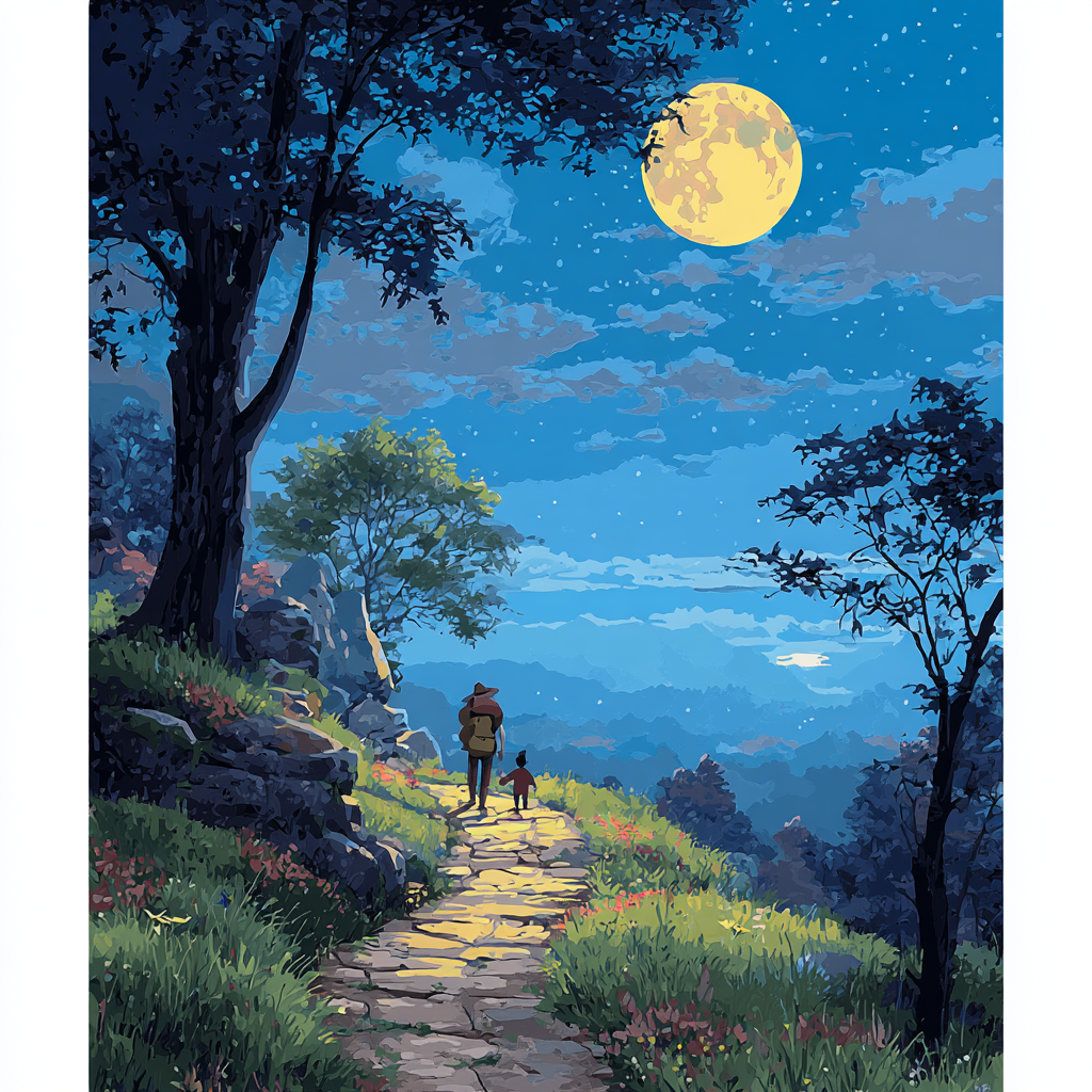 Moonlit Walk Of Wonder Numbered Painting Kits