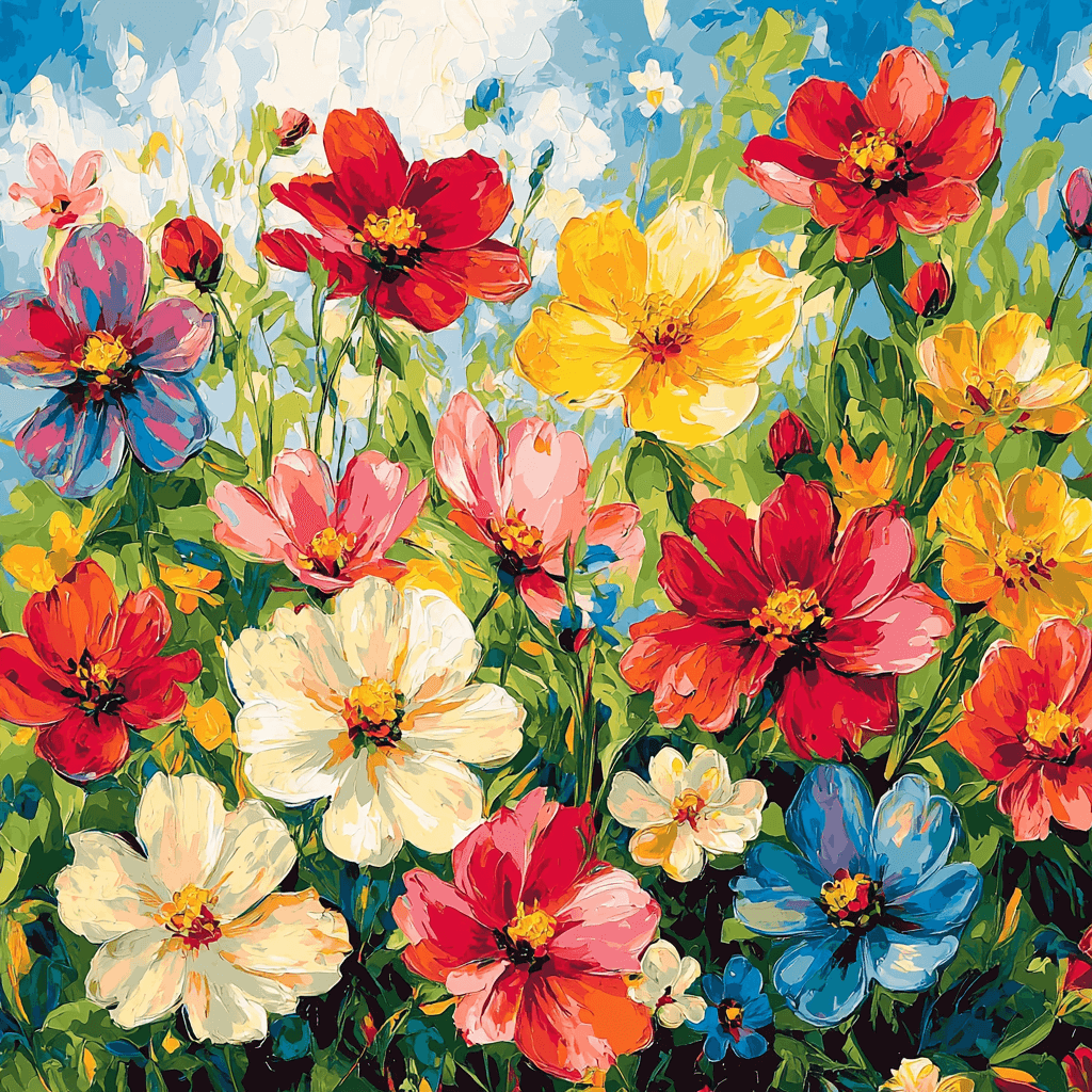 Claude Monet Inspired Whimsical Garden Of Colors Paint By Numbers Art