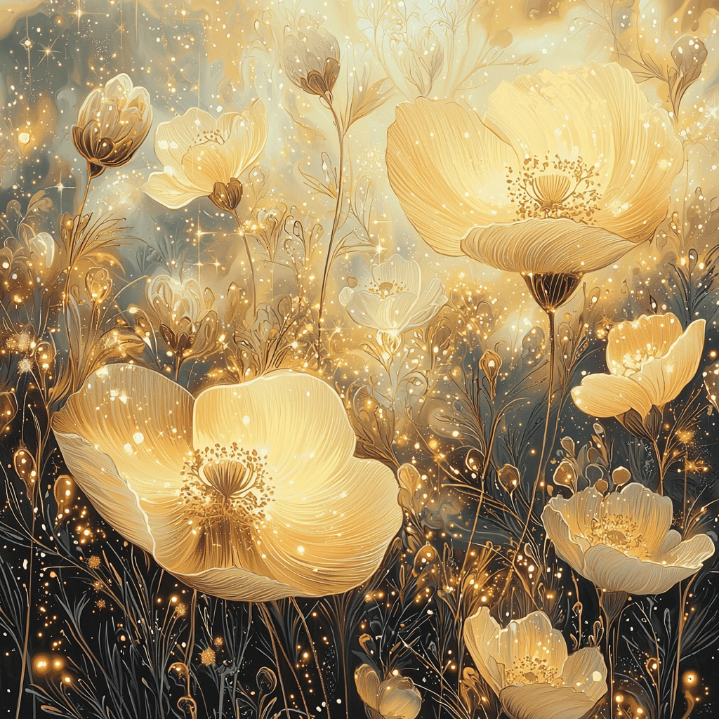 Leonardo Da Vinci Inspired Golden Aura Of Cosmic Blossoms Paint By Numbers Kits