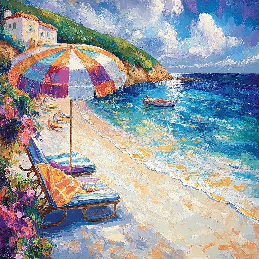 Joaquin Sorolla Inspired Sunlit Beach Numbered painting kits