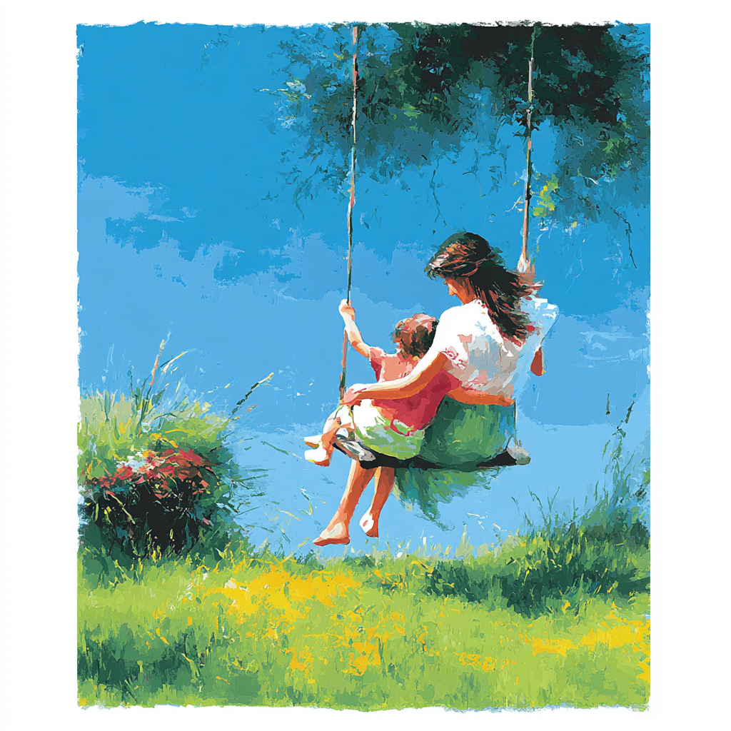 Eternal Love On A Swing Numbered Painting Kits