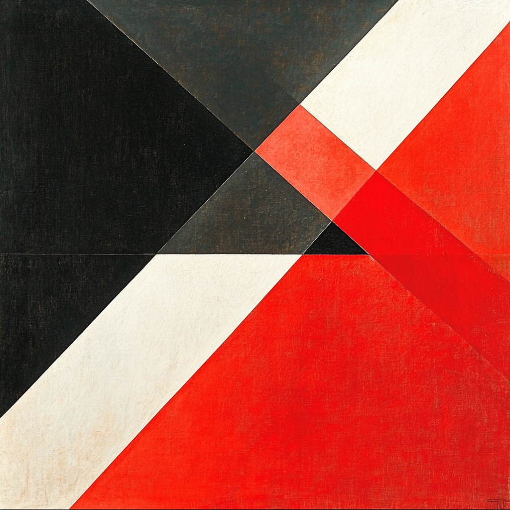 Kazimir Malevich Inspired Abstract Convergence Paint By Numbers Kits