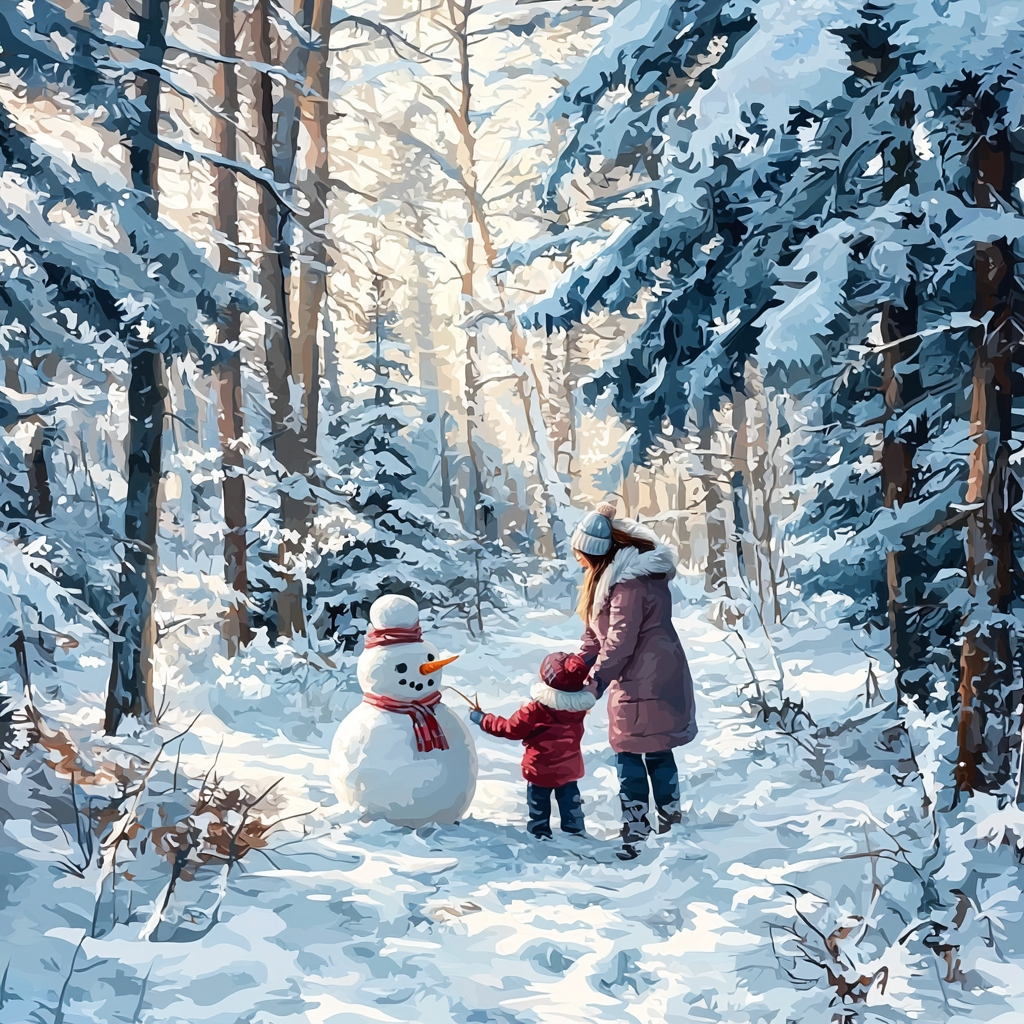 Winter’s Gentle Touch Paint By Numbers Art