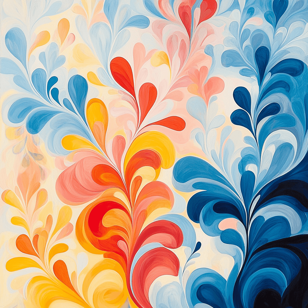 Joan Miró Inspired Colorful Dreamlands Number Painting