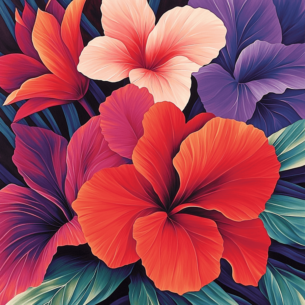 Georgia O'Keeffe Inspired Floral Rhapsody Paint By Color