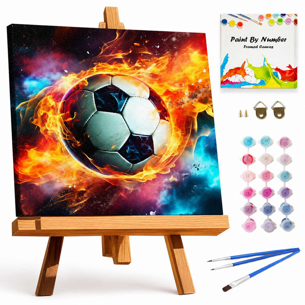 FIFA 2026 Soccer Colorful Canvas Paint by Numbers Kit for Adults