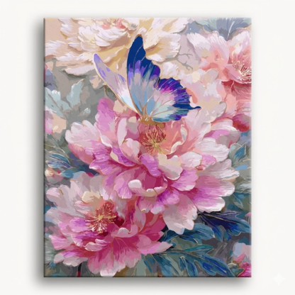 Floral Butterfly Design DIY Paint By Number Painting Kit 