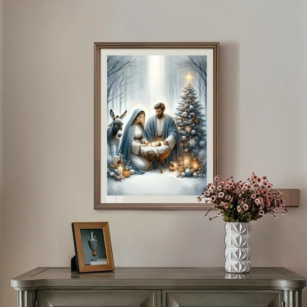 Christmas Paint by Numbers DIY Canvas Painting Kit 