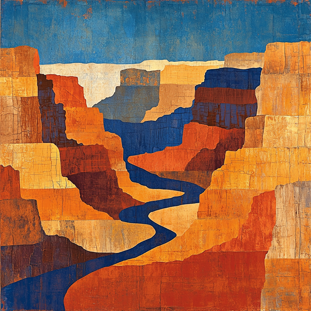 Paul Cézanne Inspired Mysterious Canyon View Paint By Numbers