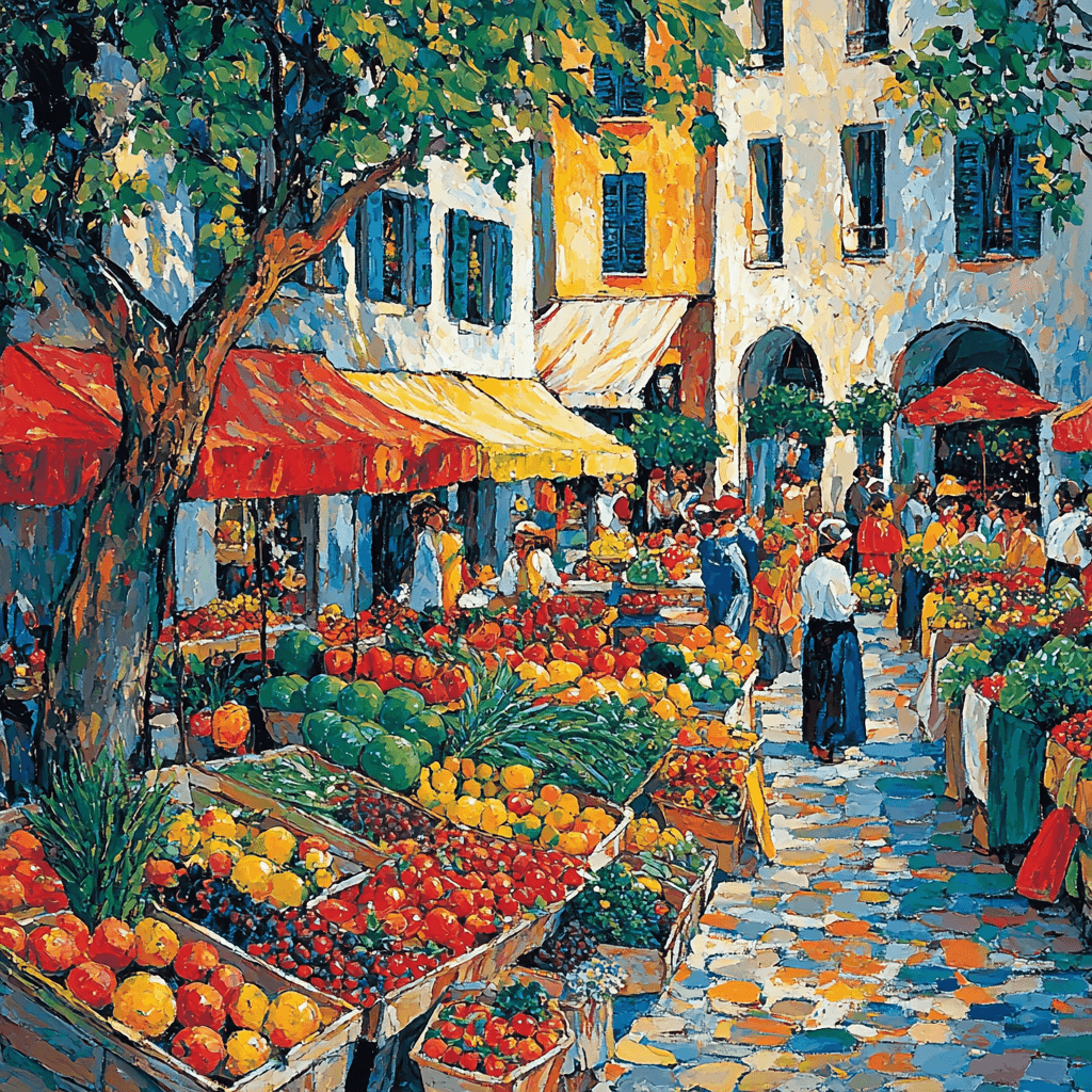 Pierre Bonnard Inspired Joyful Market Day DIY Paint By Numbers