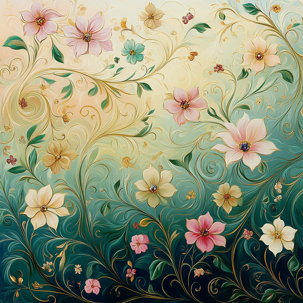 Alphonse Mucha Inspired Whispering Blooms Paint by numbers kits