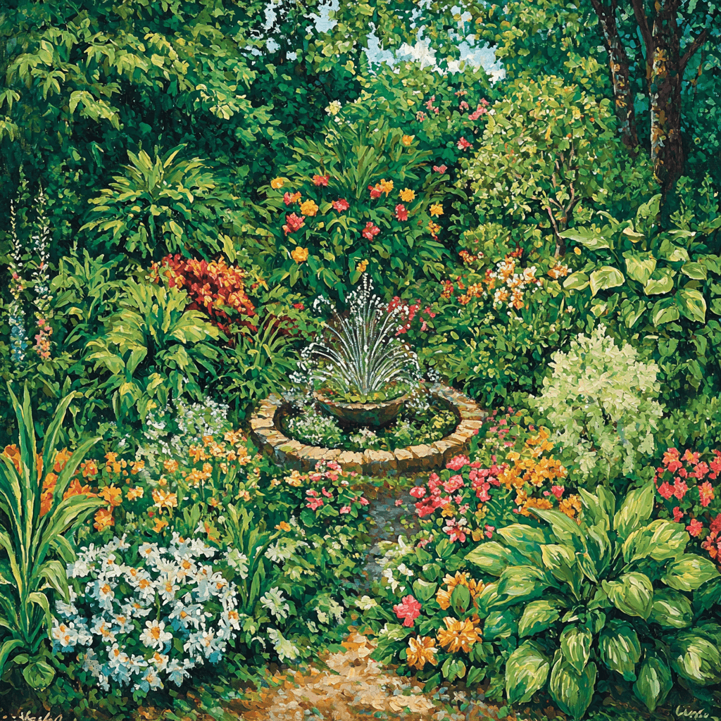 Botanical Illustration Style Inspired Botanical Oasis DIY Paint By Numbers