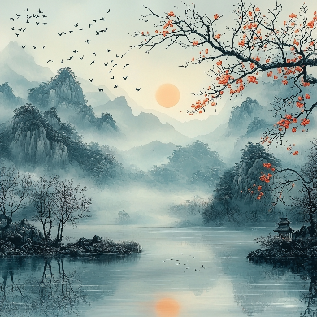 Zhao Mengfu Inspired Essence Of Gentle Winds DIY Paint By Numbers