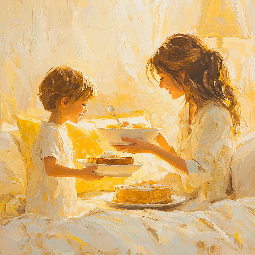Loving Breakfast In Bed Paint By Number
