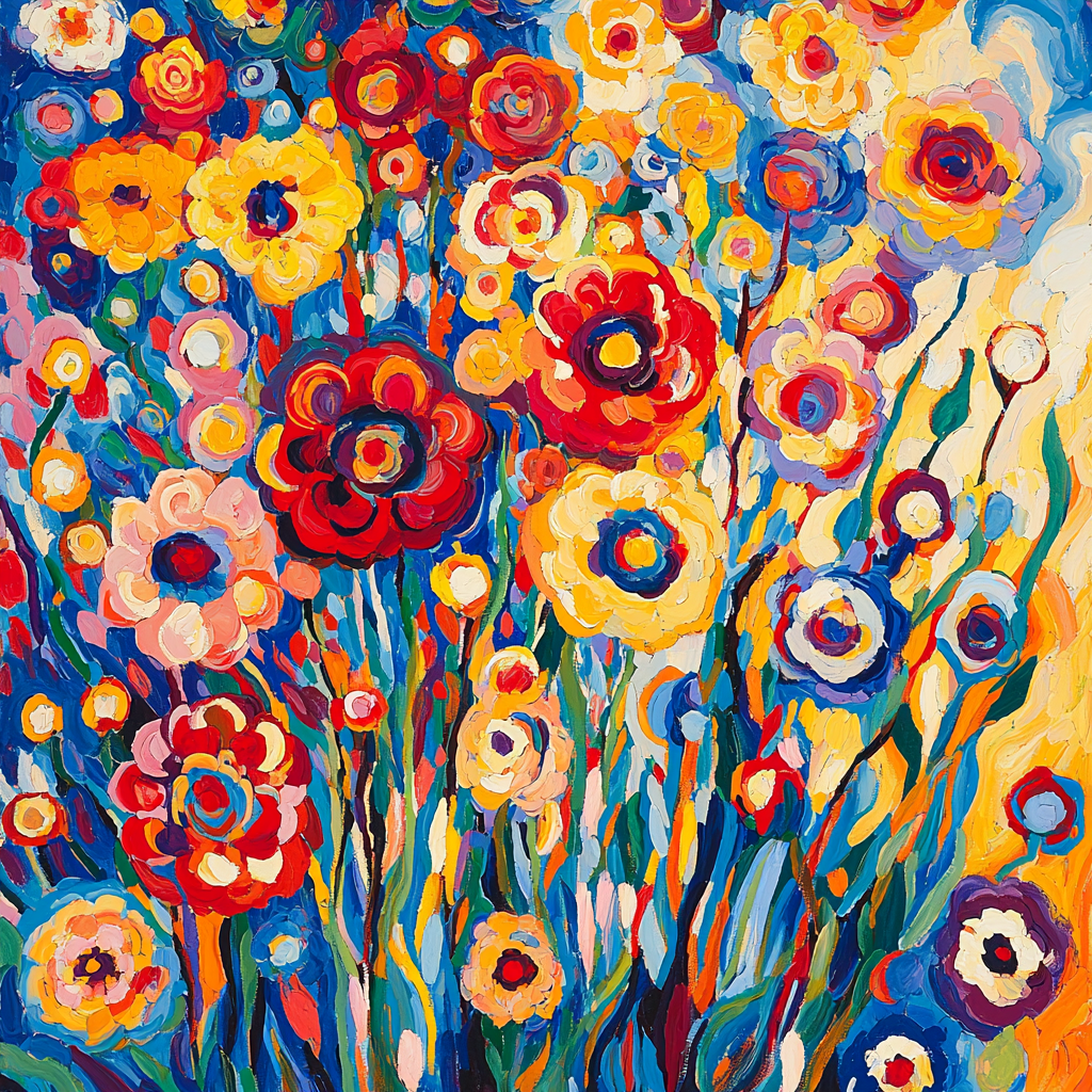 Wassily Kandinsky Inspired Joyful Abstract Blooms Numbered Painting Kits