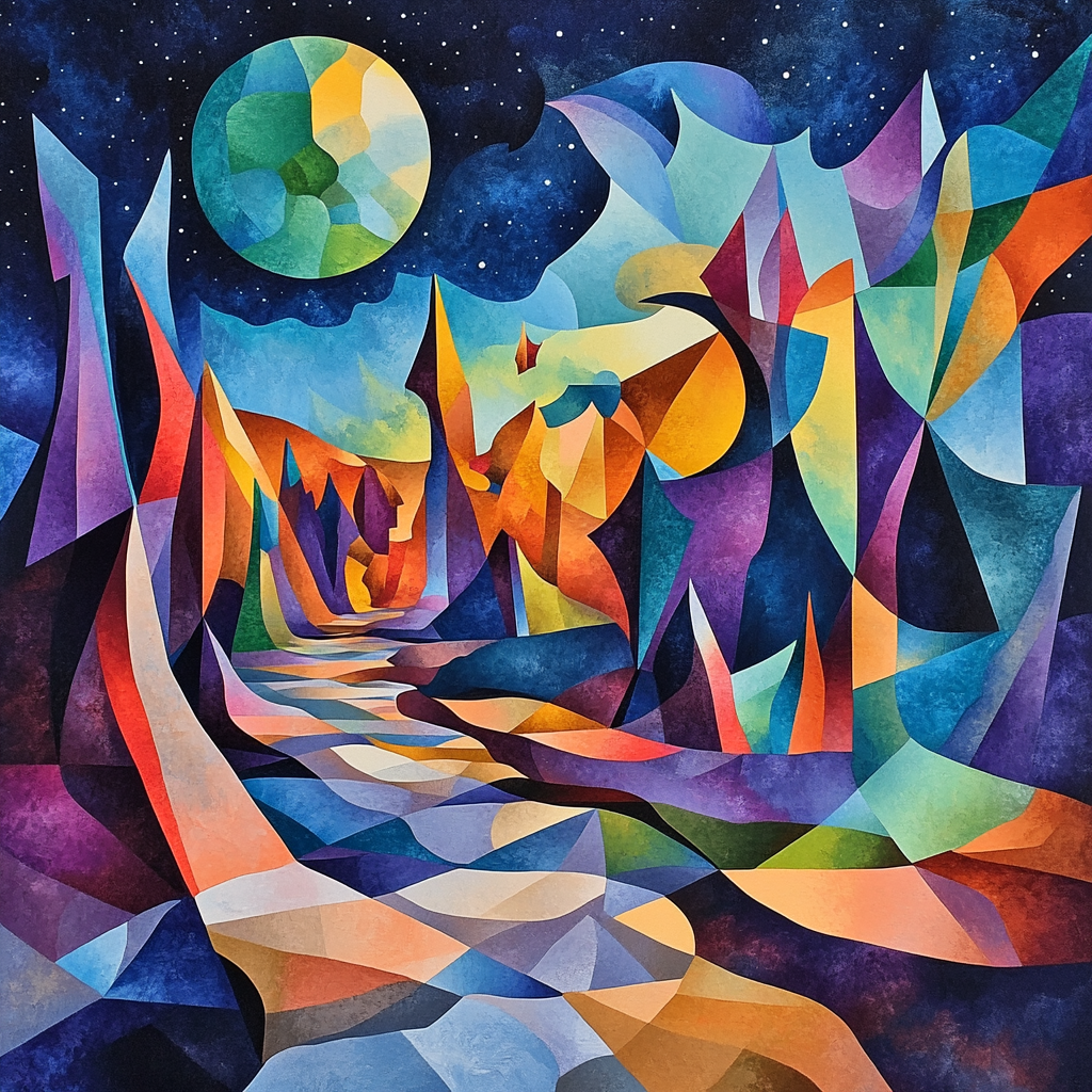 Picasso Inspired Cosmic Creatures Painting by numbers kit