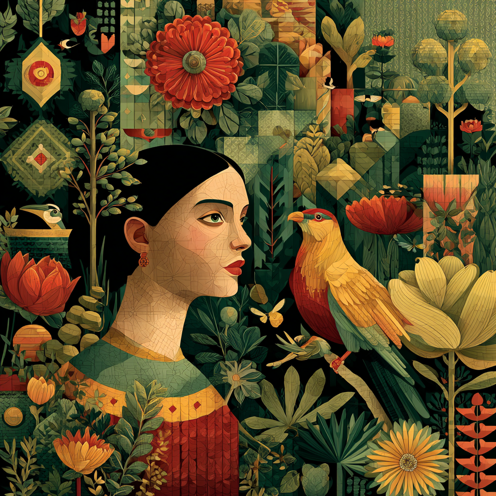 Frida Kahlo Inspired Tropical Jungle Paint by numbers kits