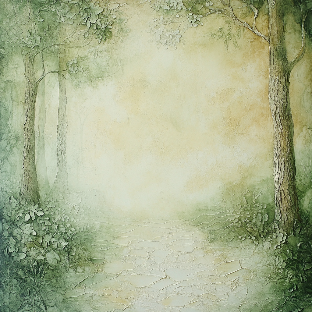 Max Ernst Inspired Abstract Forest Whispers Number painting